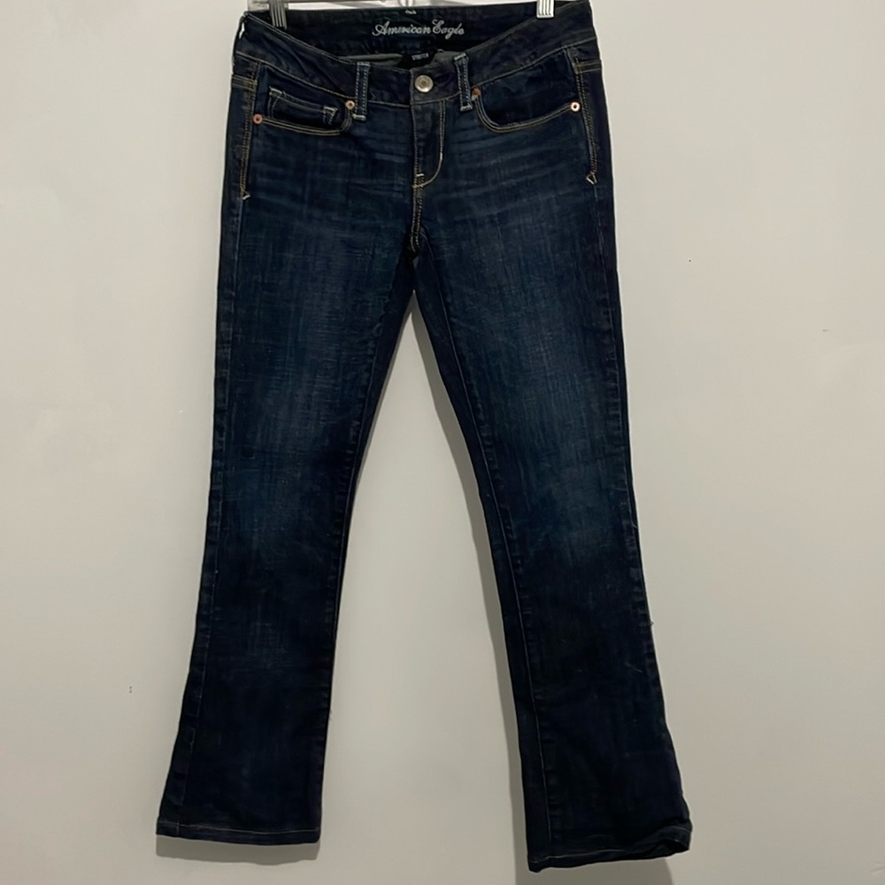 American Eagle Dark Blue Jeans Skinny Kicks Size 4